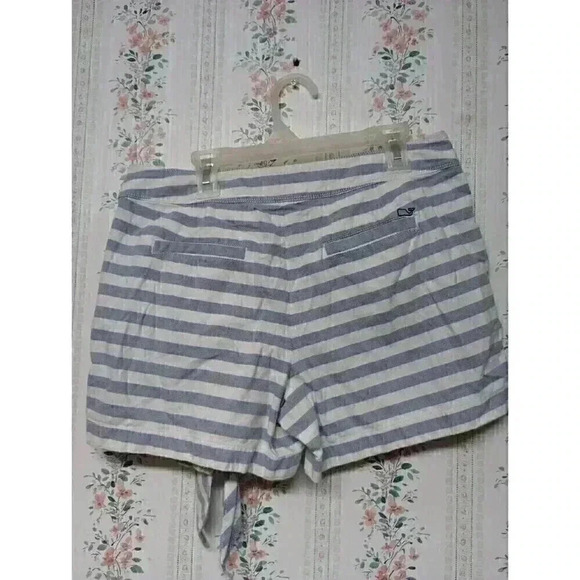 Vineyard Vines Skort Size 2 White Blue Stripes Tie In Front Beach Summertime - Picture 6 of 9